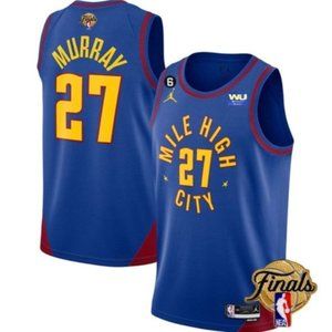 Men's Denver Nuggets #27 Jamal Murray Blue 2023 Finals Statement Edition With NO